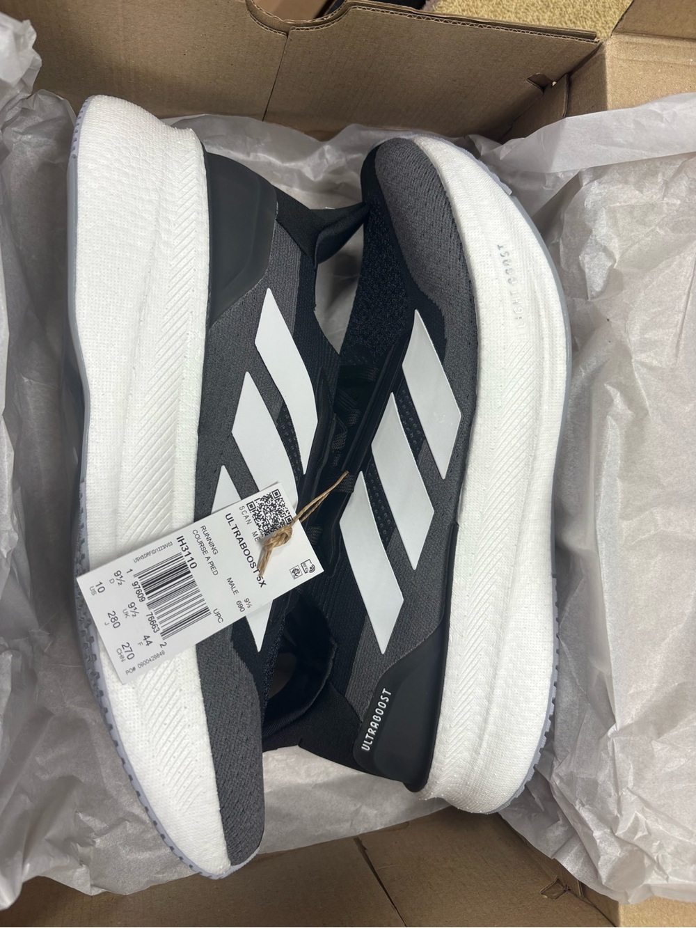 adidas Black and White Ultraboost 5x